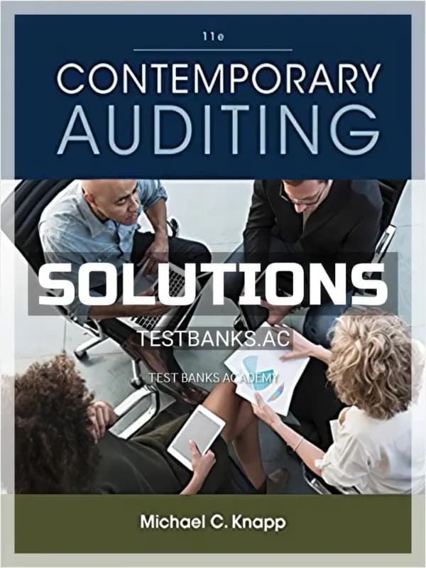 Solutions Manual for Contemporary Auditing 11th Edition by Knapp cover