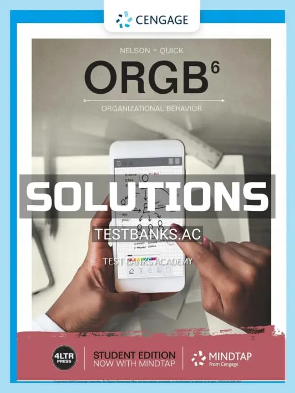 Solutions Manual for ORGB 6th Edition by Nelson cover