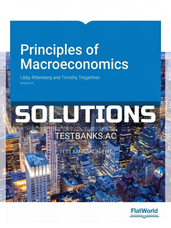 Solutions Manual for Principles of Macroeconomics Version 3 0 3rd Edition by Rittenberg cover