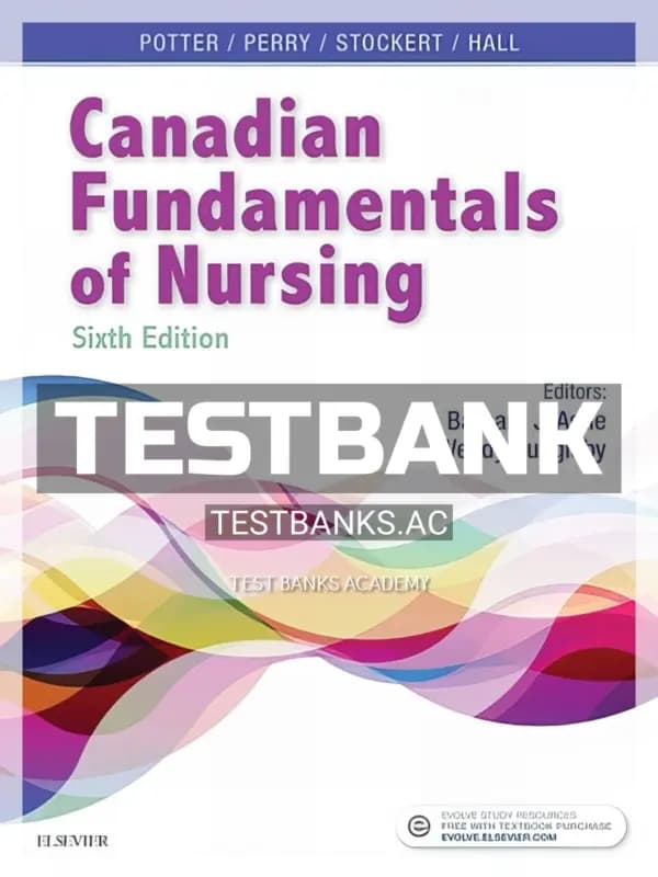 Test Bank for Canadian Fundamentals of Nursing 6th CA Edition by Potter cover