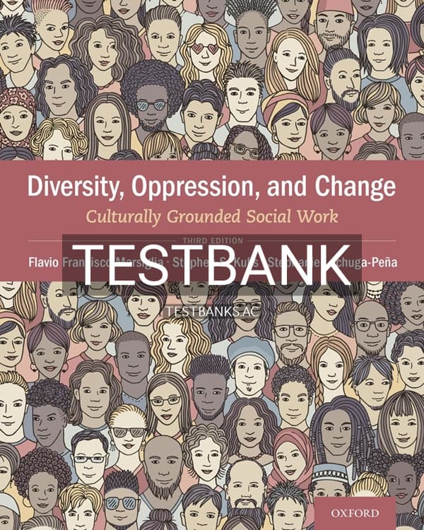 Test Bank for Diversity Oppression and Change 3rd US Edition by Marsiglia cover