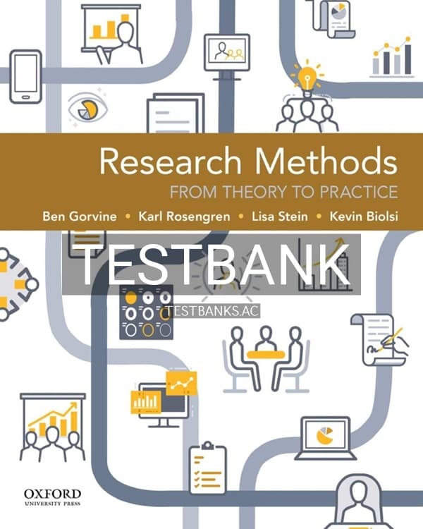 Test Bank for Research Methods From Theory to Practice 1st US Edition by Gorvine cover