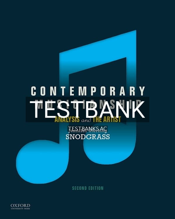 Test Bank for Contemporary Musicianship 2nd US Edition by Snodgrass cover