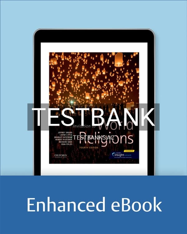 Test Bank for Invitation to World Religions 4th US Edition by Brodd cover