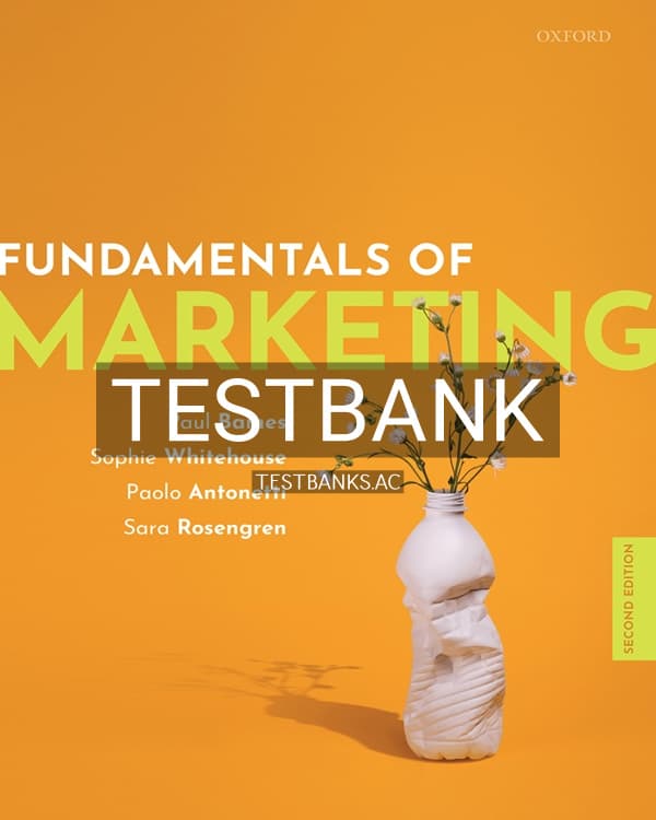 Test Bank for Fundamentals of Marketing 2nd US Edition by Baines cover