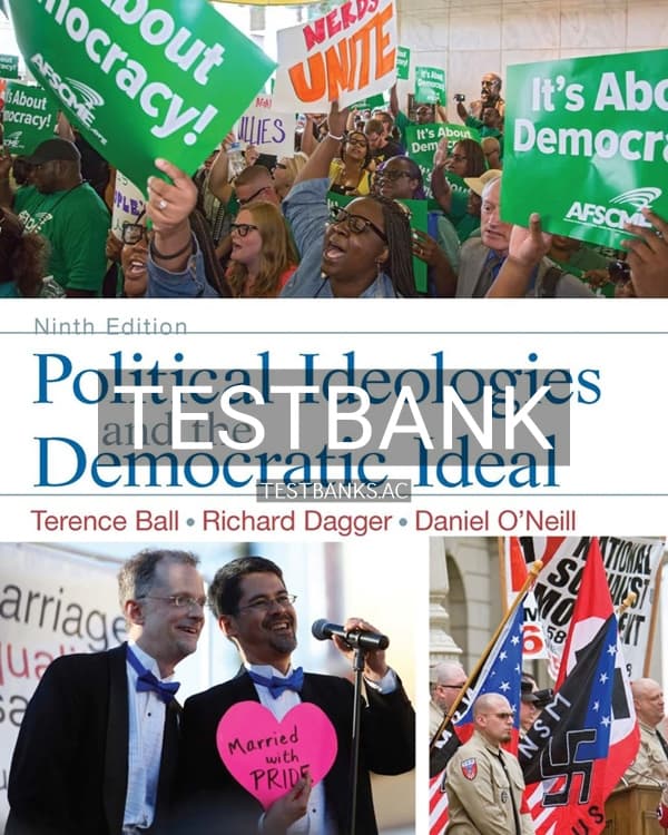 Test Bank for Political Ideologies and the Democratic Ideal 9th US Edition by Ball cover