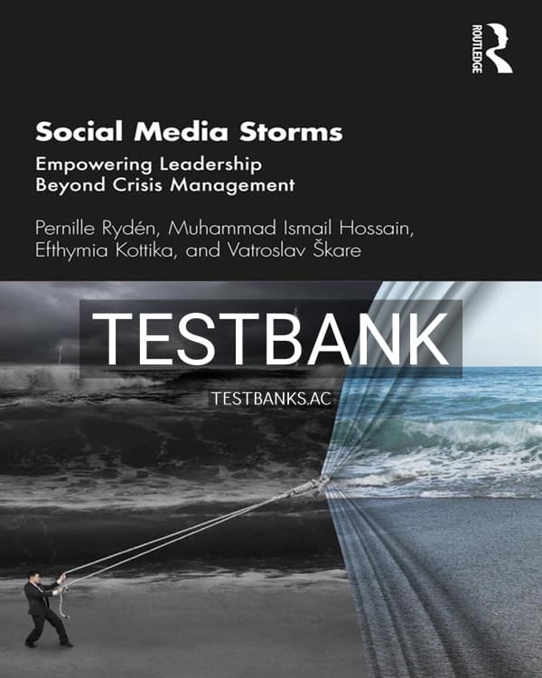 Test Bank for Social Media Storms 1st US Edition by Rydén cover