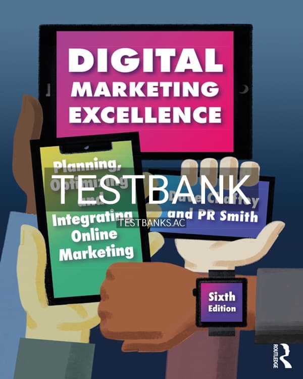 Test Bank for Digital Marketing Excellence 6th US Edition by Chaffey cover