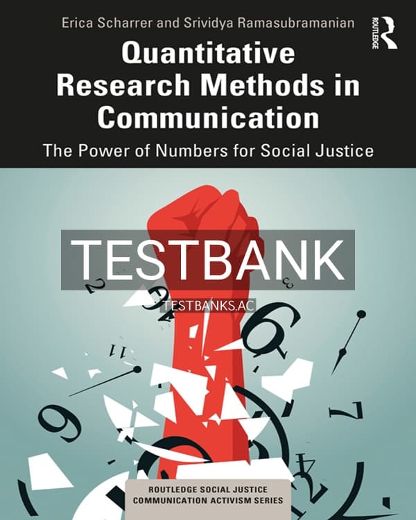 Test Bank for Quantitative Research Methods in Communication 1st US Edition by Scharrer cover