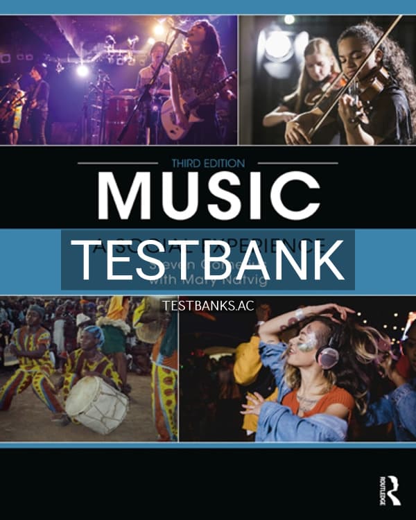 Test Bank for Music A Social Experience 3rd US Edition by Cornelius cover