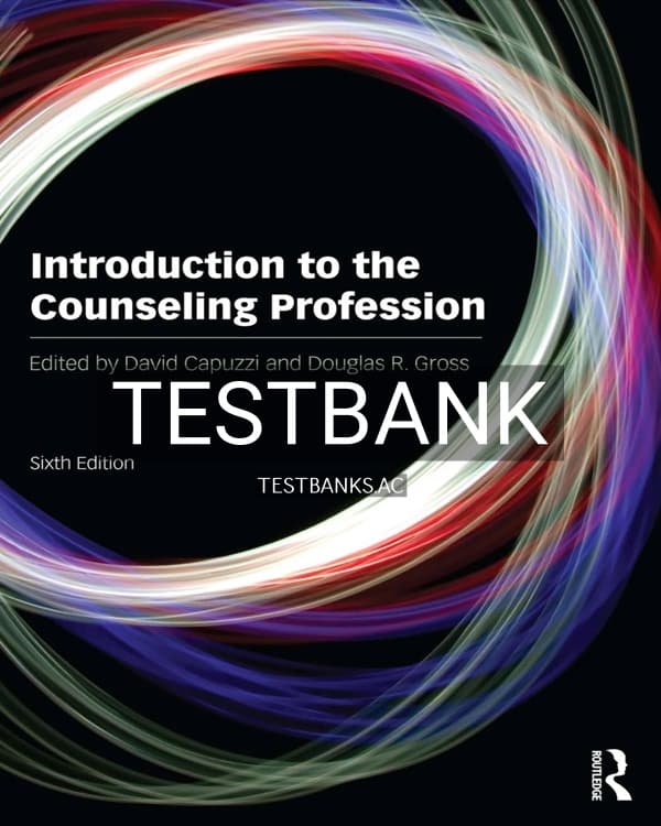 Test Bank for Introduction to the Counseling Profession 6th US Edition by Capuzzi cover