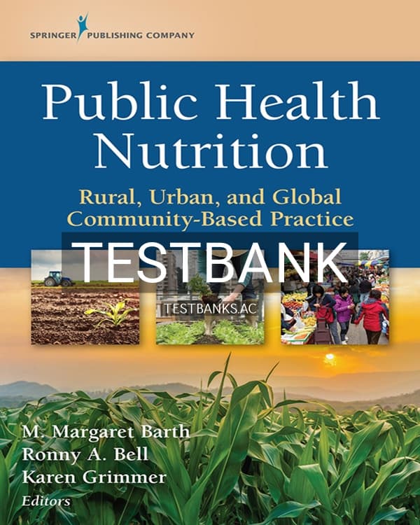 Test Bank for Public Health Nutrition 1st US Edition by Barth cover