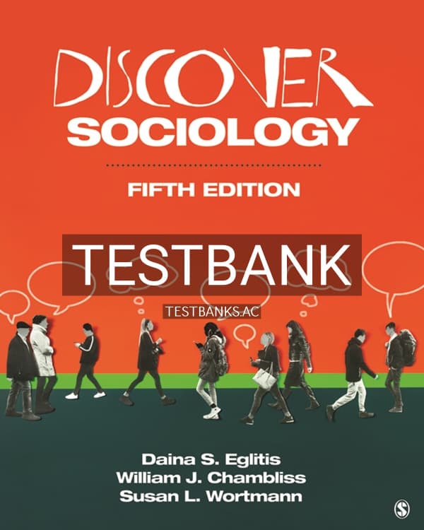 Test Bank for Discover Sociology 5th US Edition by Eglitis cover