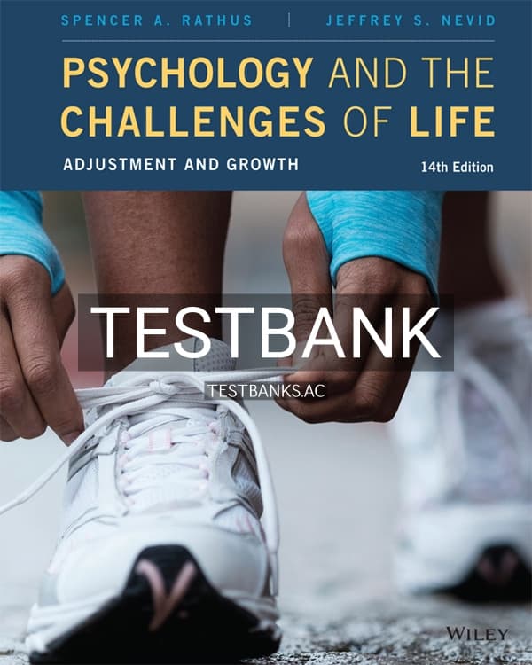 Test Bank for Psychology and the Challenges of Life Adjustment and Growth 14th US Edition by Rathus cover