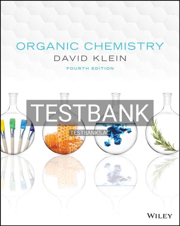 Test Bank for Organic Chemistry 4th US Edition by Klein cover