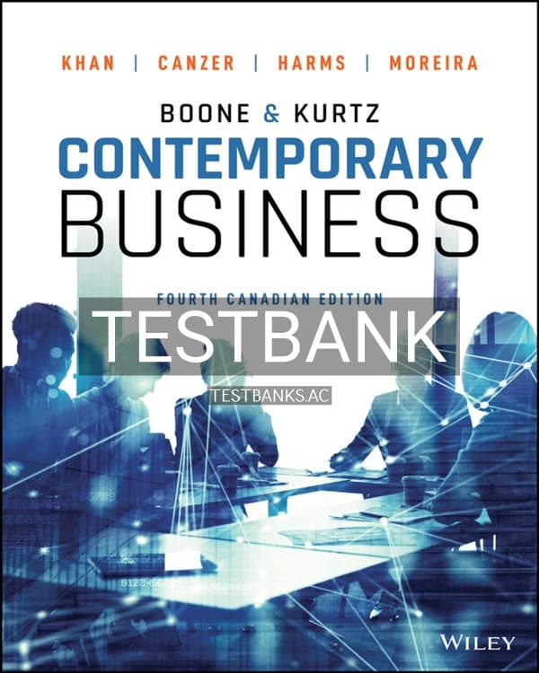 Test Bank for Contemporary Business 4th CA Edition by Boone cover