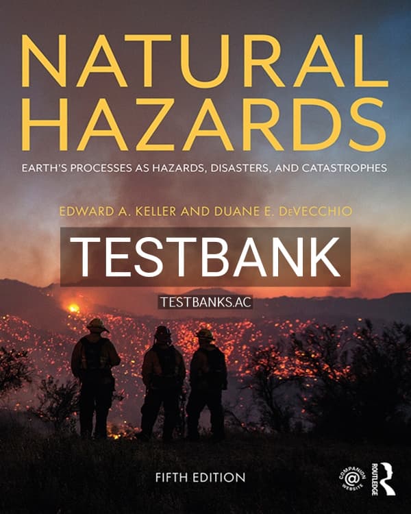 Test Bank for Natural Hazards 5th US Edition by Keller cover