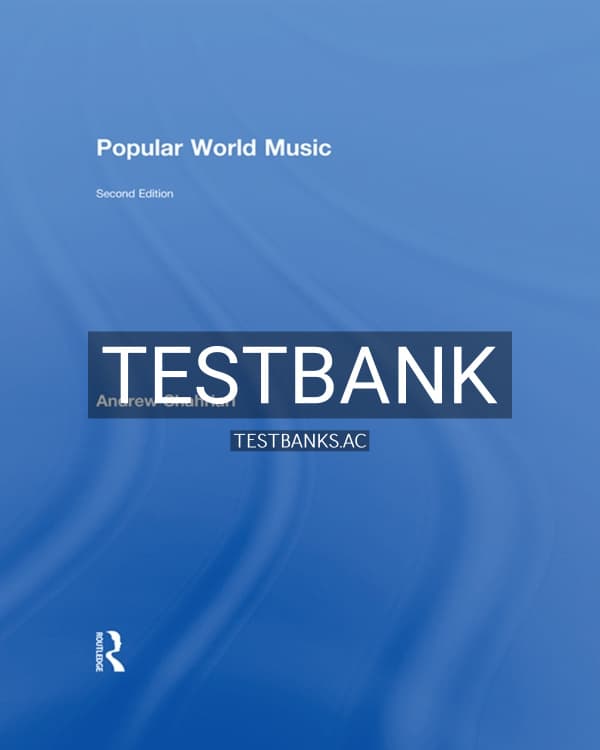 Test Bank for Popular World Music 2nd US Edition by Shahriari cover