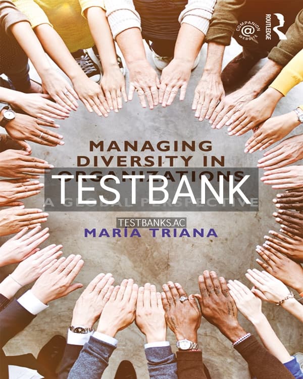 Test Bank for Managing Diversity in Organizations 1st US Edition by Triana cover