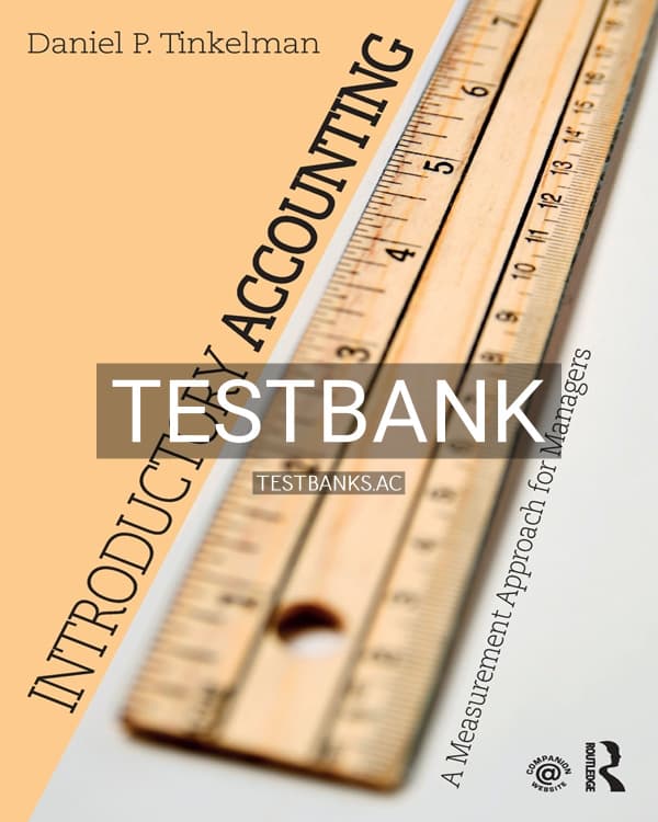 Test Bank for Introductory Accounting 1st US Edition by Tinkelman cover