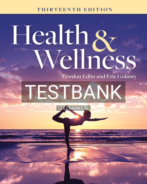 Test Bank for Health and Wellness 13th US Edition by Edlin cover