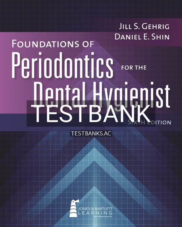 Test Bank for Foundations of Periodontics for the Dental Hygienist 6th US Edition by Gehrig cover