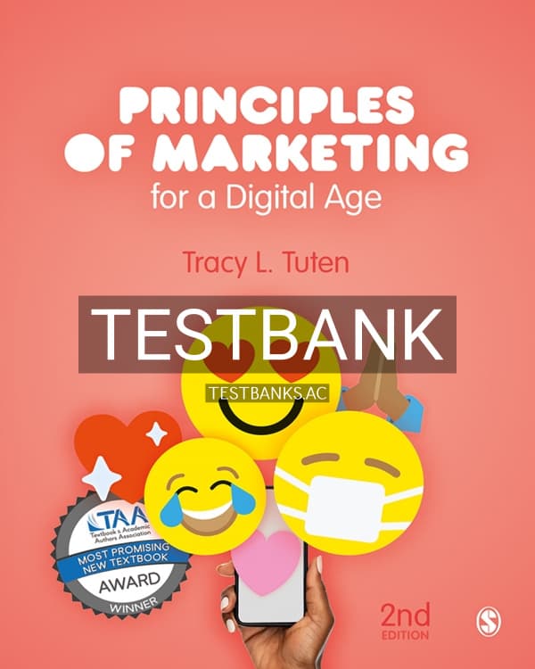 Test Bank for Principles of Marketing for a Digital Age 2nd US Edition by Tuten cover