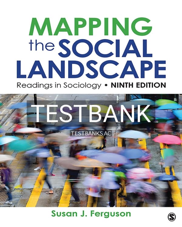 Test Bank for Mapping the Social Landscape 9th US Edition by Ferguson cover