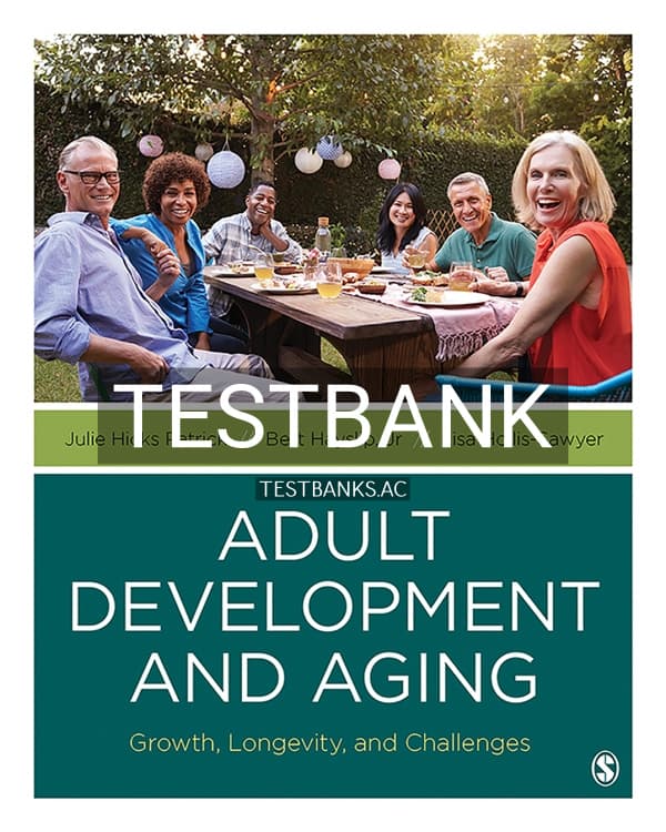 Test Bank for Adult Development and Aging 1st US Edition by Patrick cover