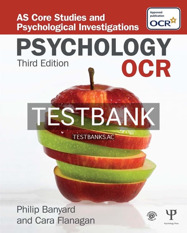 Test Bank for OCR Psychology 3rd US Edition by Banyard cover