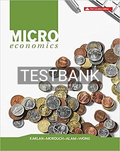Test Bank for Microeconomics 1st Edition by Karlan cover