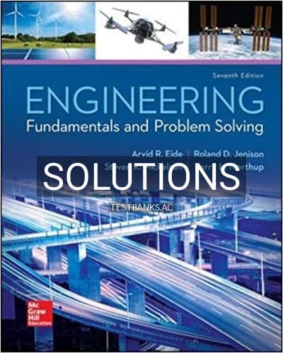 Solutions for Engineering Fundamentals and Problem Solving 7th Edition by Eide cover