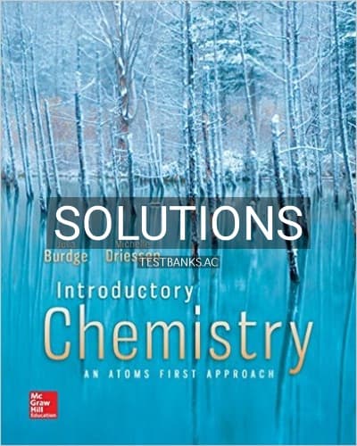 Solutions for Introductory Chemistry An Atoms First Approach 1st Edition by Burdge cover