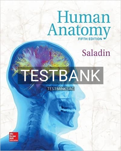 Test Bank for Human Anatomy 5th Edition by Saladin cover