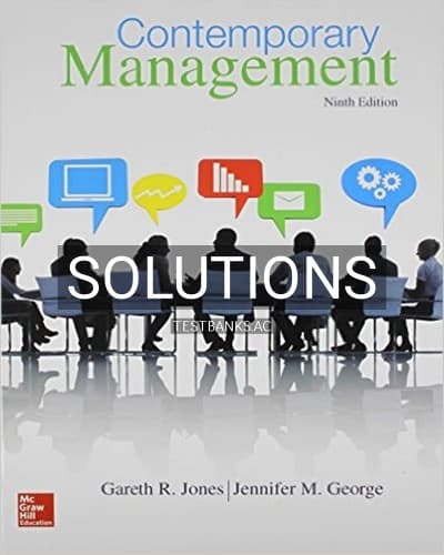 Solutions for Contemporary Management 9th Edition by Jones cover