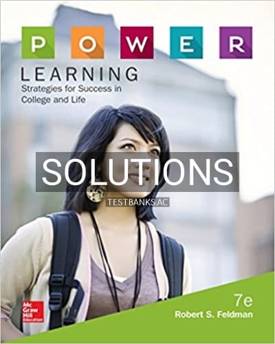 Solutions for POWER Learning Strategies for Success in College and Life 7th Edition by Feldman cover