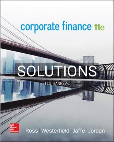 Solutions for Corporate Finance 11th Edition by Ross cover