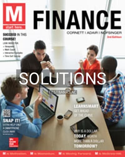 Solutions for M Finance 3rd Edition by Cornett cover