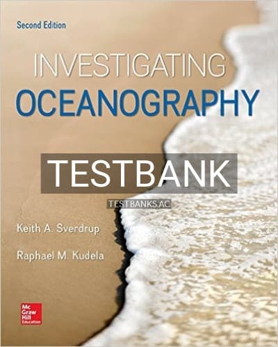 Test Bank for Investigating Oceanography 2nd Edition by Sverdrup cover