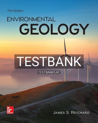 Test Bank for Environmental Geology 3rd Edition by Reichard cover
