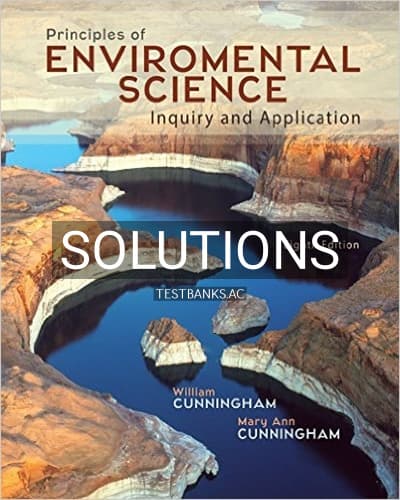 Solutions for Principles of Environmental Science 8th Edition by Cunningham cover