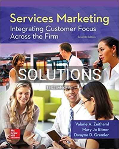 Solutions for Services Marketing 7th Edition by Zeithaml cover
