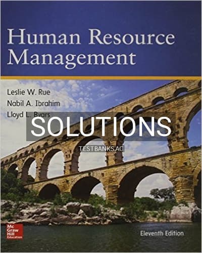 Solutions for Human Resource Management 11th Edition by Rue cover
