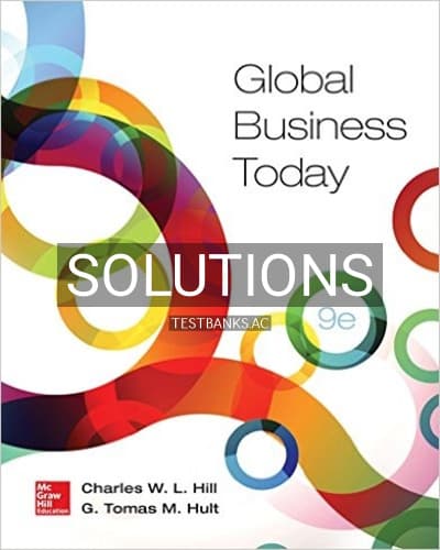 Solutions for Global Business Today 9th Edition by Hill cover