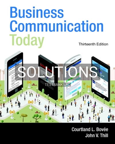 Solutions for Business Communication Today 13th Edition by Bovee cover