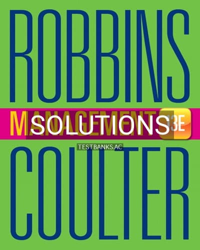Solutions for Management 13th Edition by Robbins cover