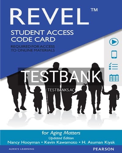Test Bank for Aging Matters 1st Edition by Hooyman cover