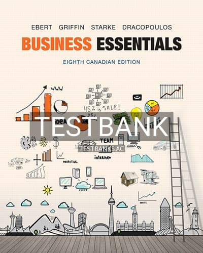 Test Bank for Business Essentials 8th Edition by Ebert cover