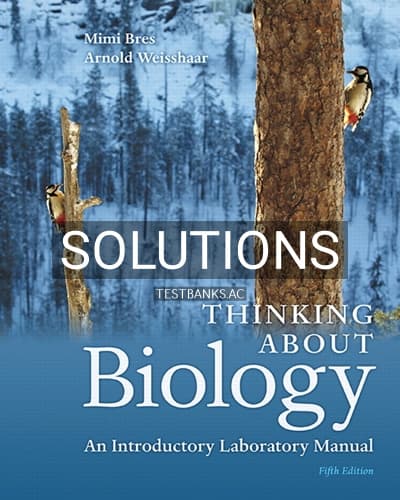 Solutions for Thinking About Biology An Introductory Laboratory Manual 5th Edition by Bres cover