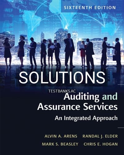 Solutions for Auditing and Assurance Services 16th Edition by Arens cover